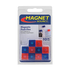 Magnet Source - 07511 - .625 In. L X .5 In. W Assorted Magnetic Push Pins 10 Piece