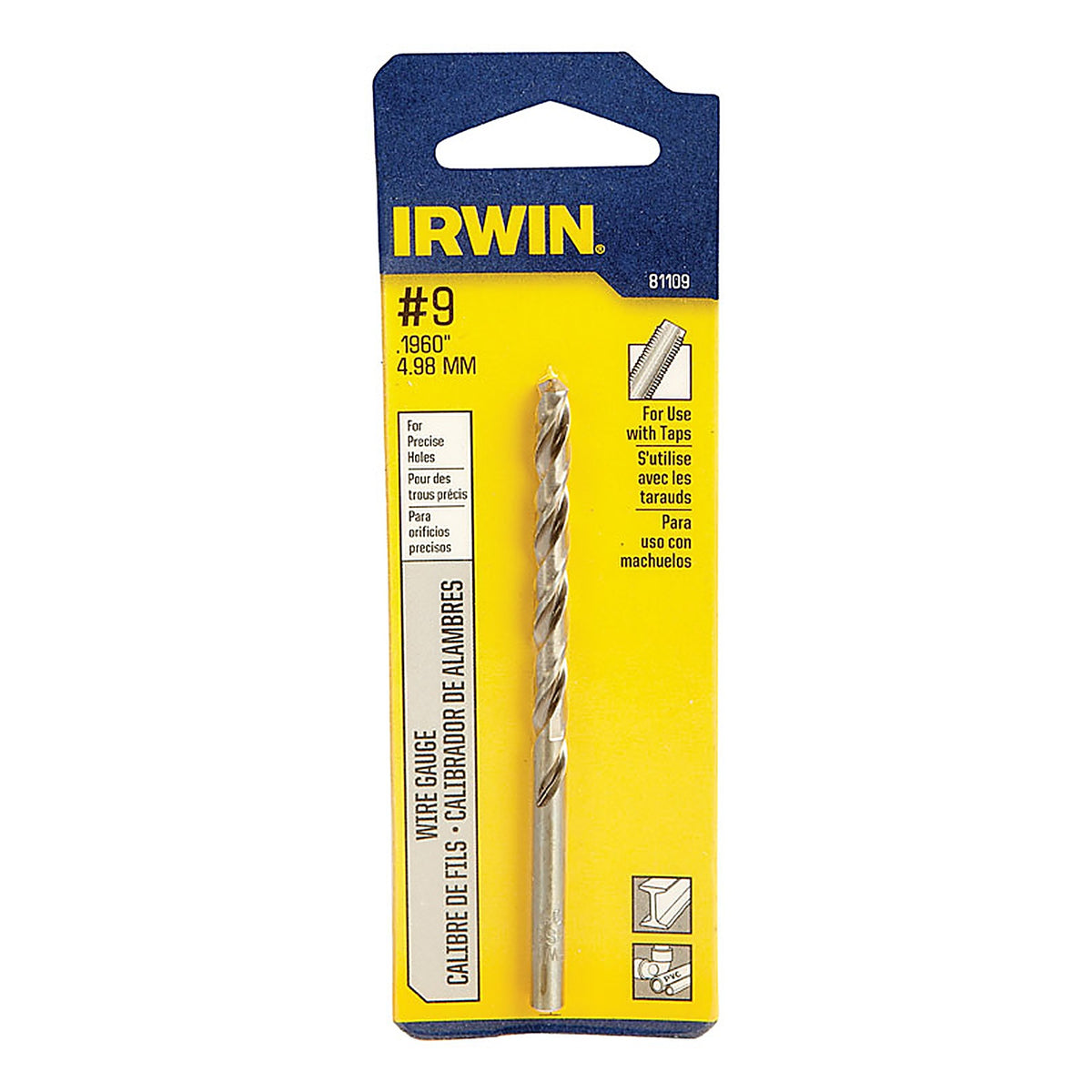 Irwin 81109 2-7/16 in. x 3-5/8 in. L High Speed Steel Wire Gauge Bit 1/pc.