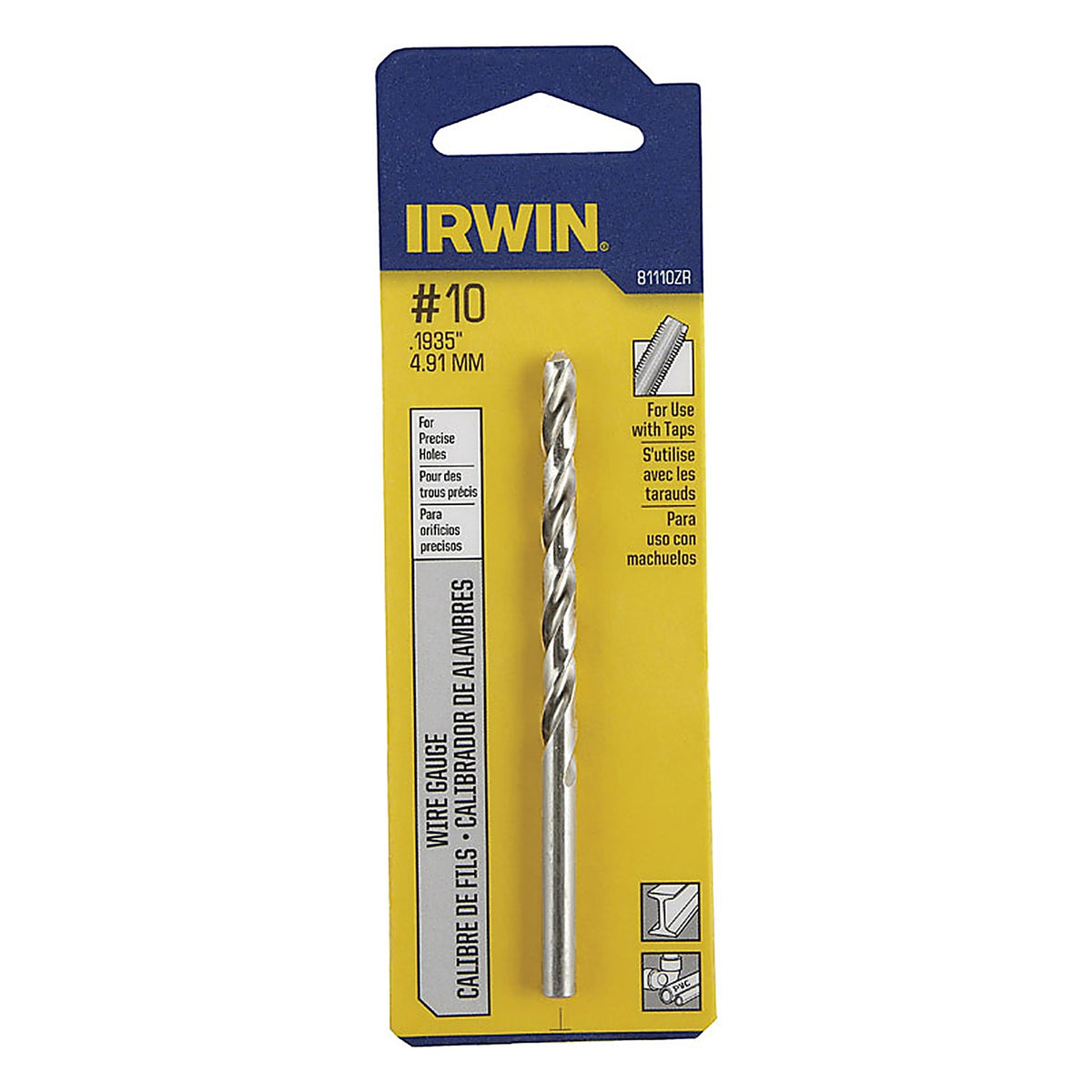 Irwin 81110ZR 2-7/16 in. x 3-5/8 in. L High Speed Steel Wire Gauge Bit 1/pc.