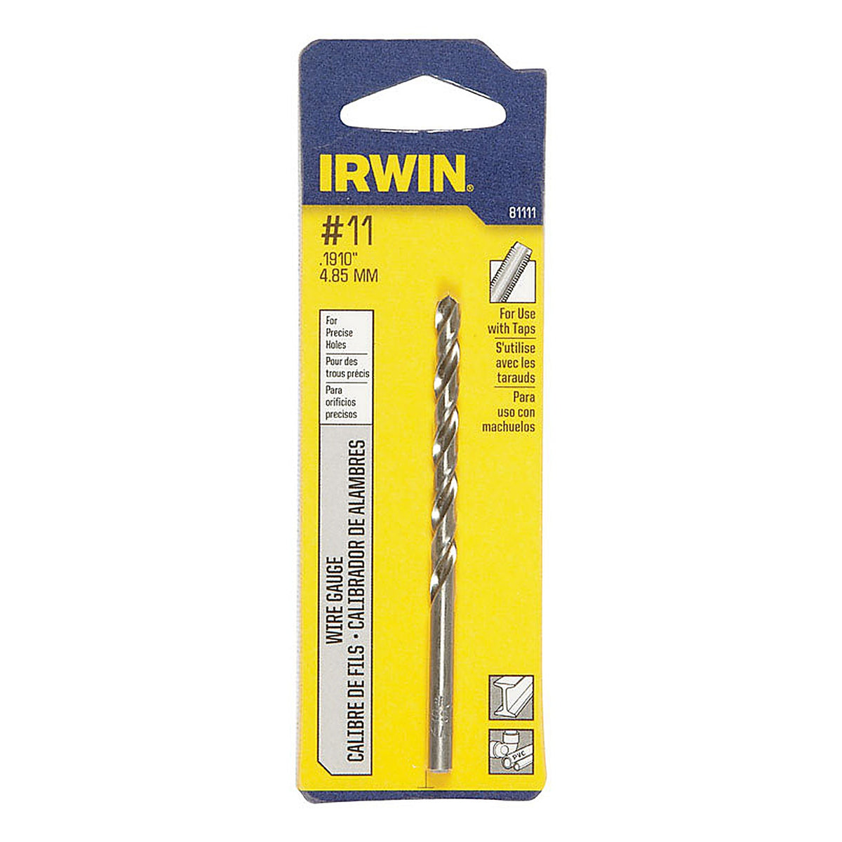 Irwin 81111 2-5/16 in. x 3-1/2 in. L High Speed Steel Wire Gauge Bit 1/pc.