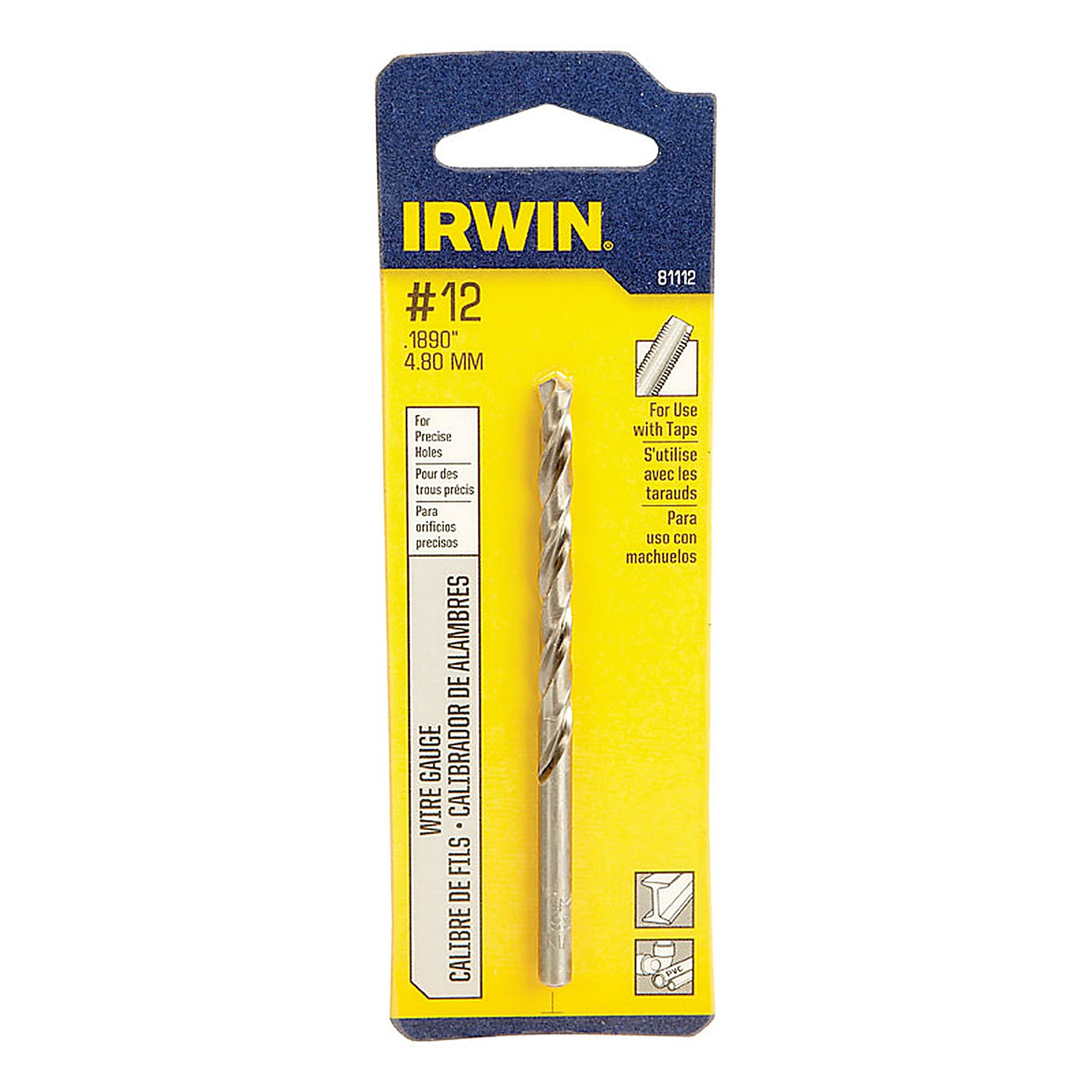 Irwin 81112 2-5/16 in. x 3-1/2 in. L High Speed Steel Wire Gauge Bit 1/pc.