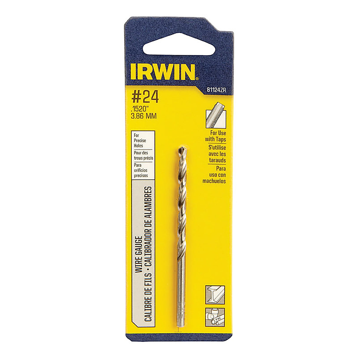 Irwin 81124ZR 2 in. x 3-1/8 in. L High Speed Steel Wire Gauge Bit 1/pc.
