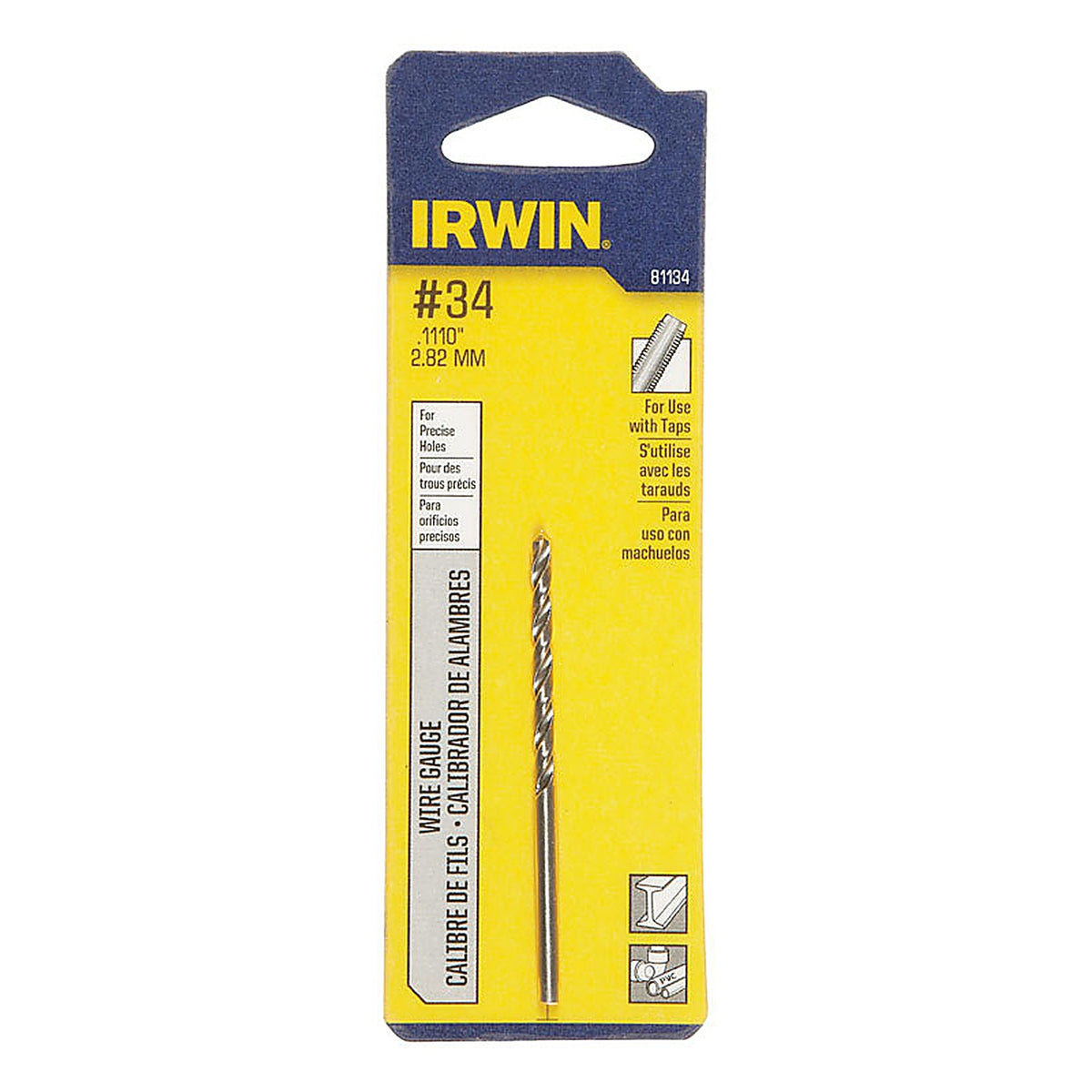 Irwin 81134 1-1/2 in. x 2-5/8 in. L High Speed Steel Wire Gauge Bit 1/pc.