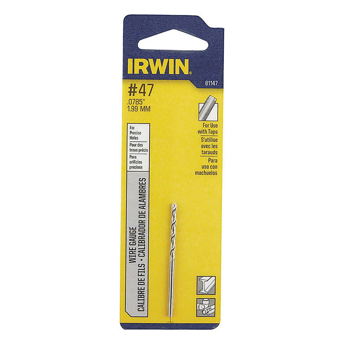 Irwin 81147 1 in. x 2 in. L High Speed Steel Wire Gauge Bit 1/pc.