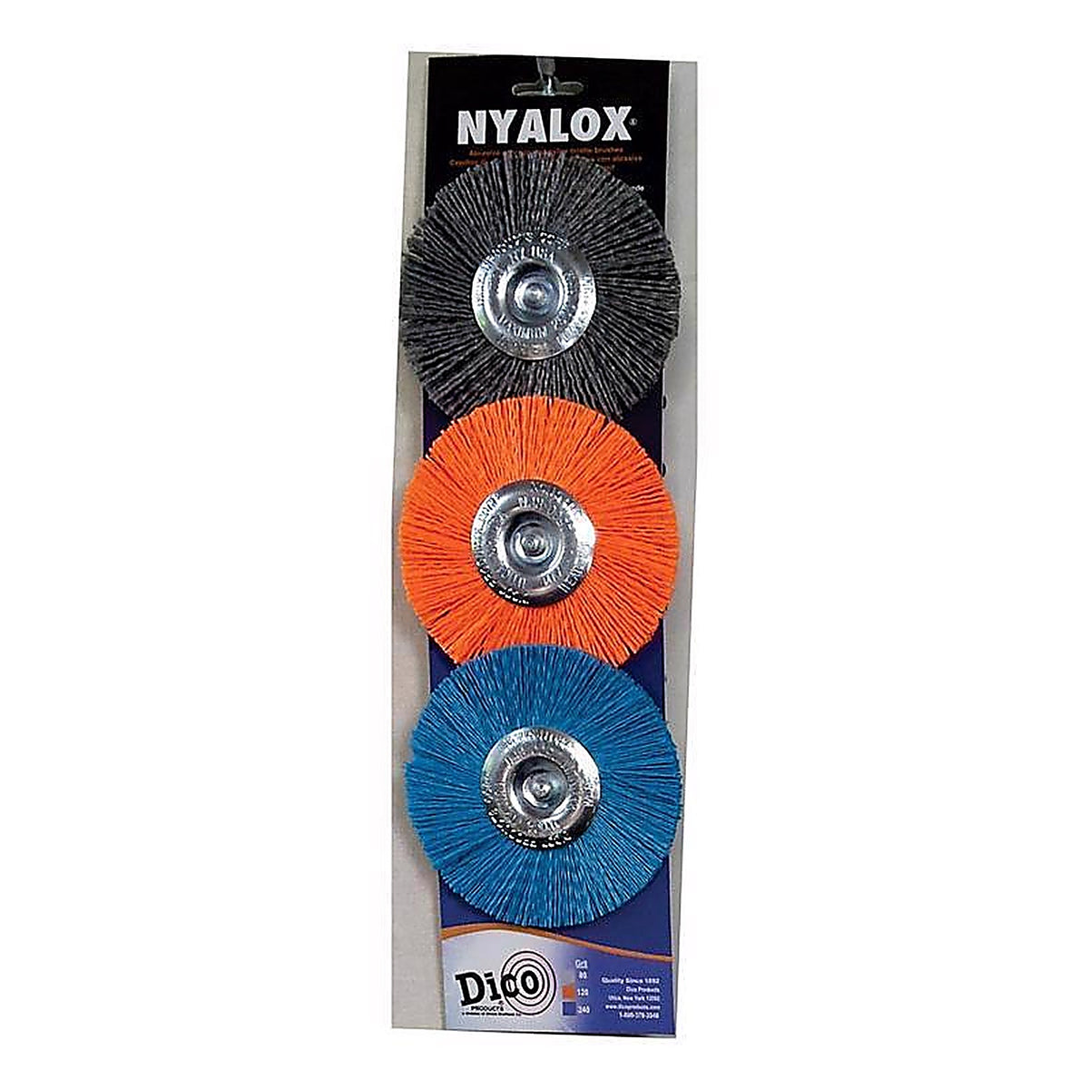 Dico - 7500039 - Nyalox 4 In. D X 1/4 In. Aluminum Oxide Wheel Brush Assortment Mandrel Mounted Wheel Brush Asso