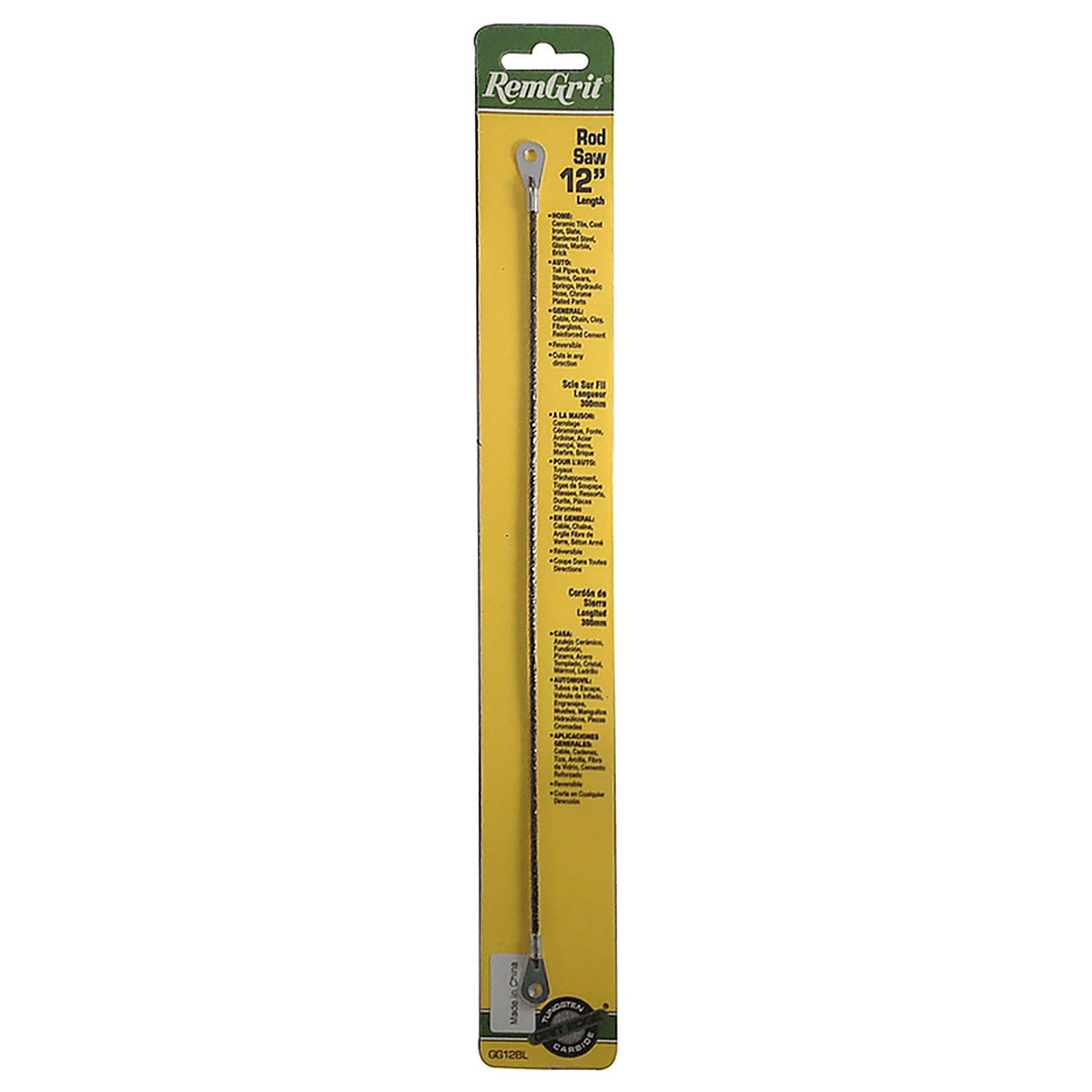 Remgrit - E0406180 - 12 In. Carbide Grit Rod Saw Blade 1 Pack