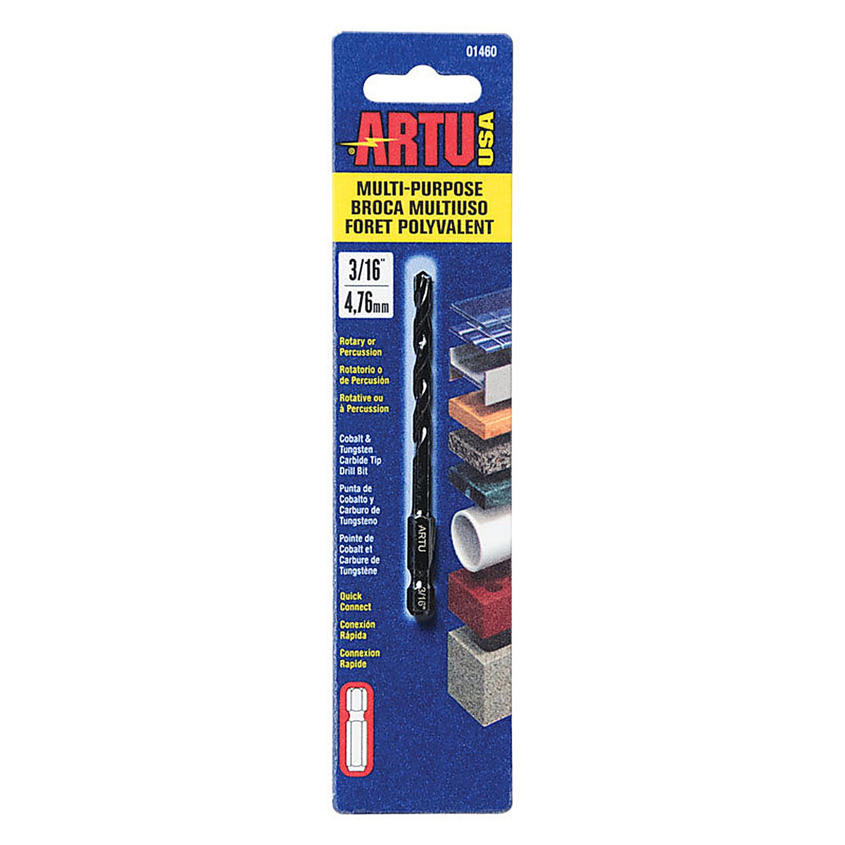 Artu 1460 3/16 in. x 3-1/2 in. L Carbide Tipped Drill Bit 1/pc.