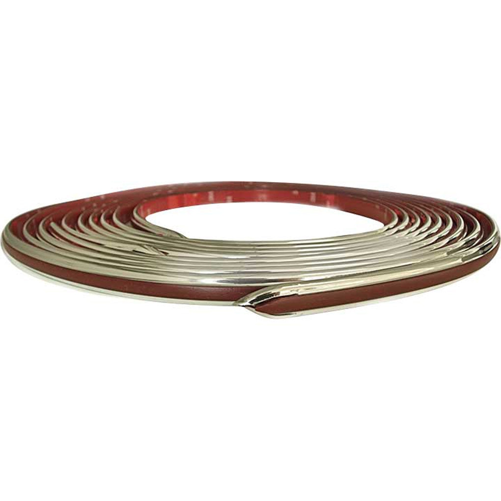 Cowles Protekto Trim 25-530-02 Series 5/8in. Fine Line Molding, 2-13ft. Kit, White/Chrome