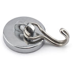 Master Magnetics 7589 .225 in. Neodymium Magnetic Hook 40 lb. pull 35 MGOe Silver 1/pc.