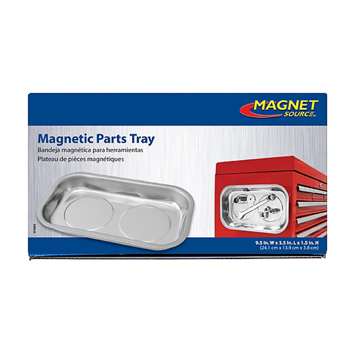 Master Magnetics 7685 9.5 in. Stainless Steel Magnetic Tray 3.4 MGOe Silver 1/pc.