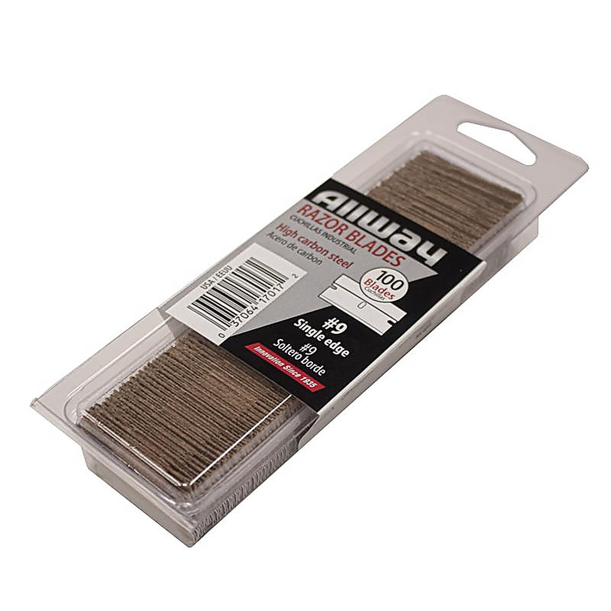 Allway - SEB100VP - Steel Single Edge Razor Blade 1-9/16 In. L 100 Pack