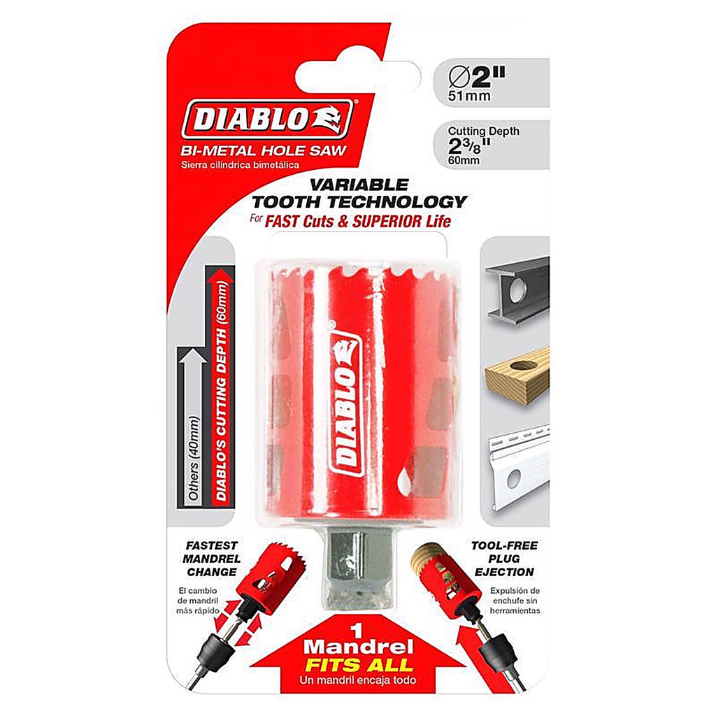 Diablo DHS2000 Snap-Lock Plus 2 in. Bi-Metal Hole Saw 1 pc