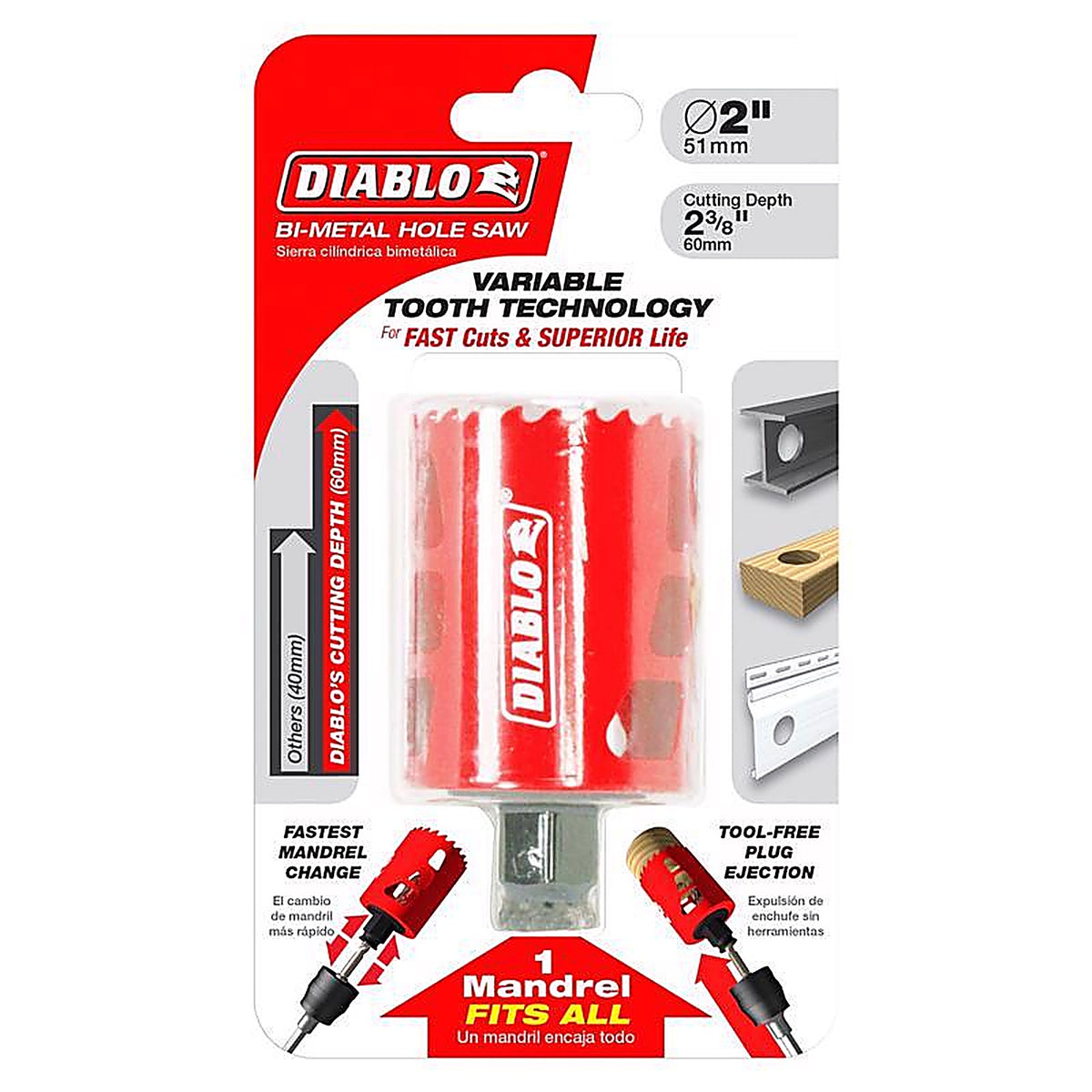 Diablo DHS2000 Snap-Lock Plus 2 in. Bi-Metal Hole Saw 1 pc