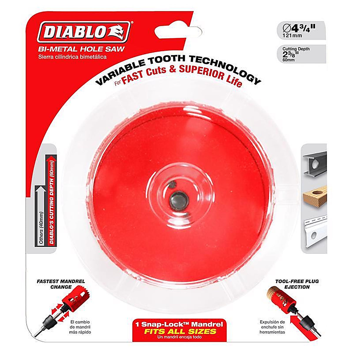 Diablo DHS4500 4-1/2 in. Bi-Metal Hole Saw 1 pc