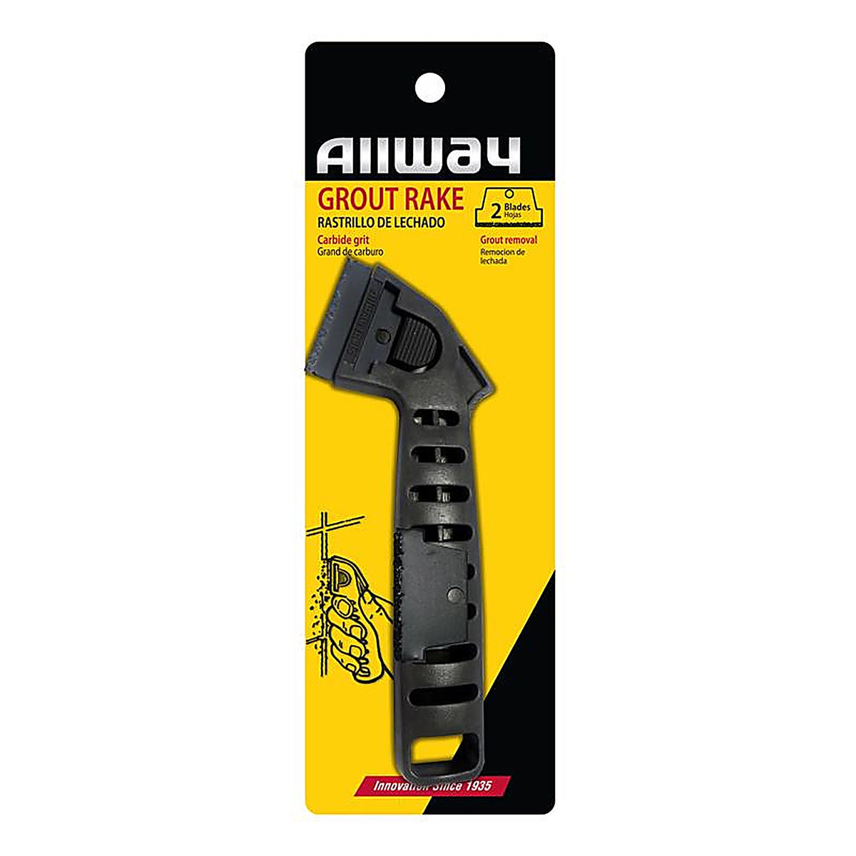 Allway - GR - 8.5 In. H X 2.75 In. W Carbide Grit Grout Rake 1 Pack