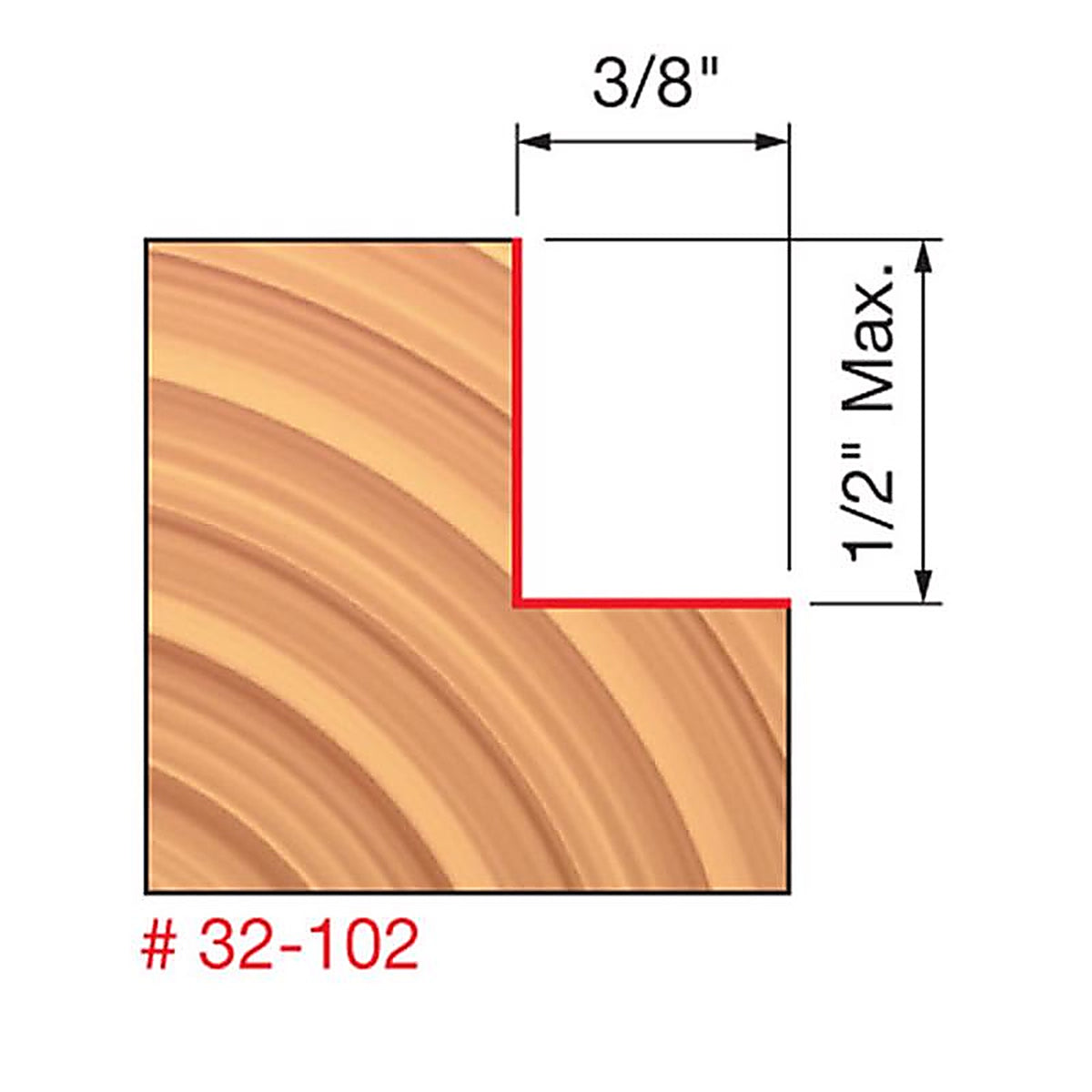 Freud - 32-102 - 1-1/4 In. D X 2-1/4 In. L Carbide Rabbeting Router Bit