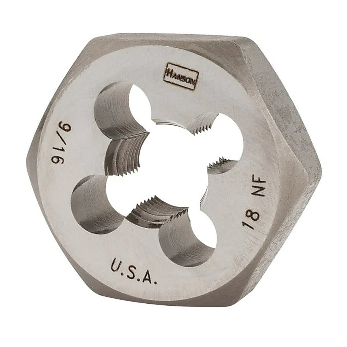 Irwin 6849 Hanson High Carbon Steel SAE Hexagon Die 9/16 in.-18NF 1/pc.