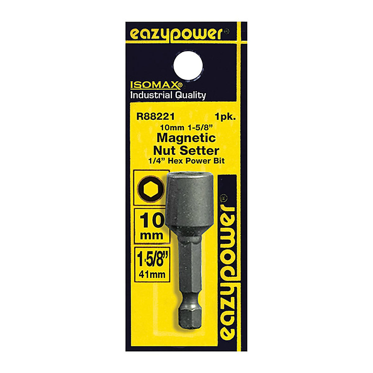 Eazypower 88221 Isomax 10 mm x 1-5/8 in. L Steel Magnetic Nut Setter 1/pc.