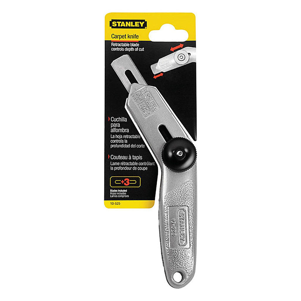 Stanley 10-525 6-1/2 in. Retractable Carpet Knife Black/Gray 1/Pack