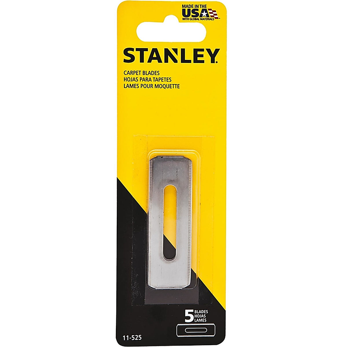 Stanley 11-525 High Carbon Steel Double-Edge Replacement Blade 2-1/4 in. L 5/pc.