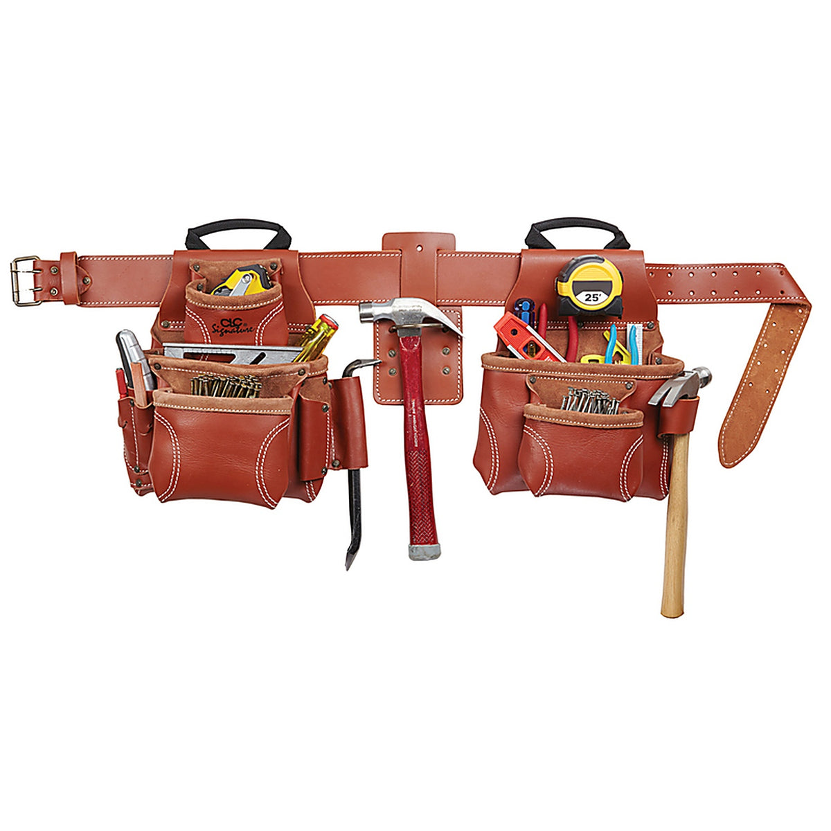 CLC - 21448 - 15 Pocket Leather Tool Belt 24.5 In. L X 14.25 In. H Brown 29 In. 46 In.