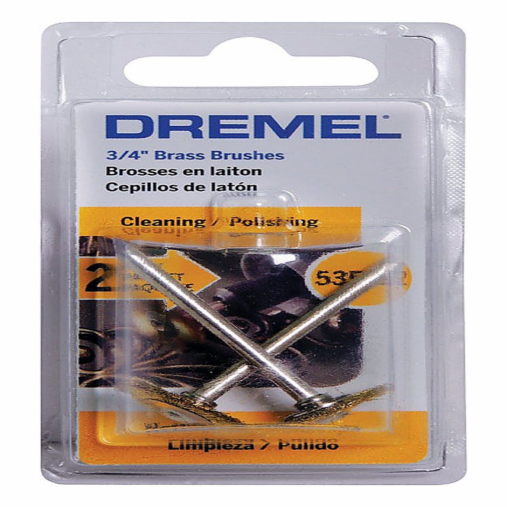 Dremel - 535-02 - 3/4 In. X 1.7 In. L Brass Brush 2 Pack