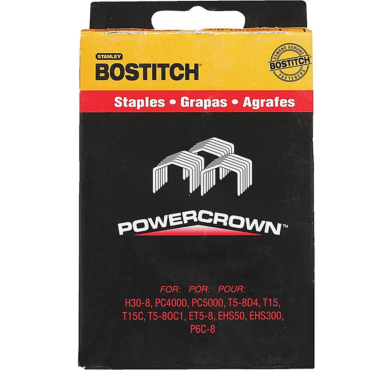 Bostitch STCR50191/4-6M PowerCrown 7/16 in. W x 1/4 in. L 18 Ga. Wide Crown Staples 6000/Pack