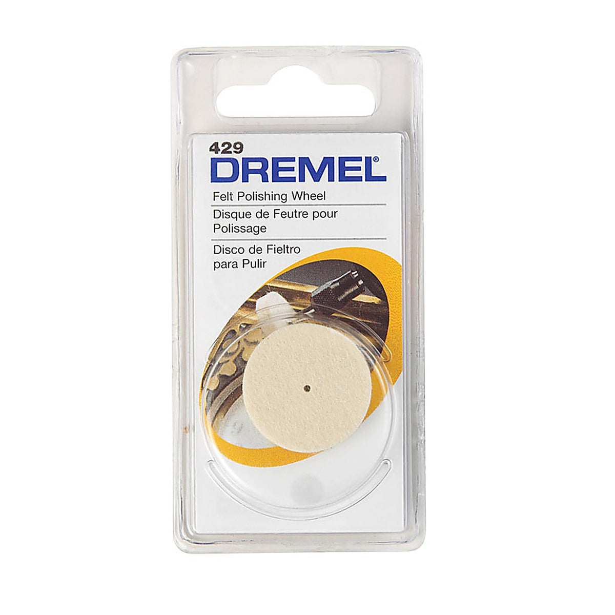 Dremel - 429 - 1 In. X 1 In. L Felt Cloth Polishing Wheel 1 Pack