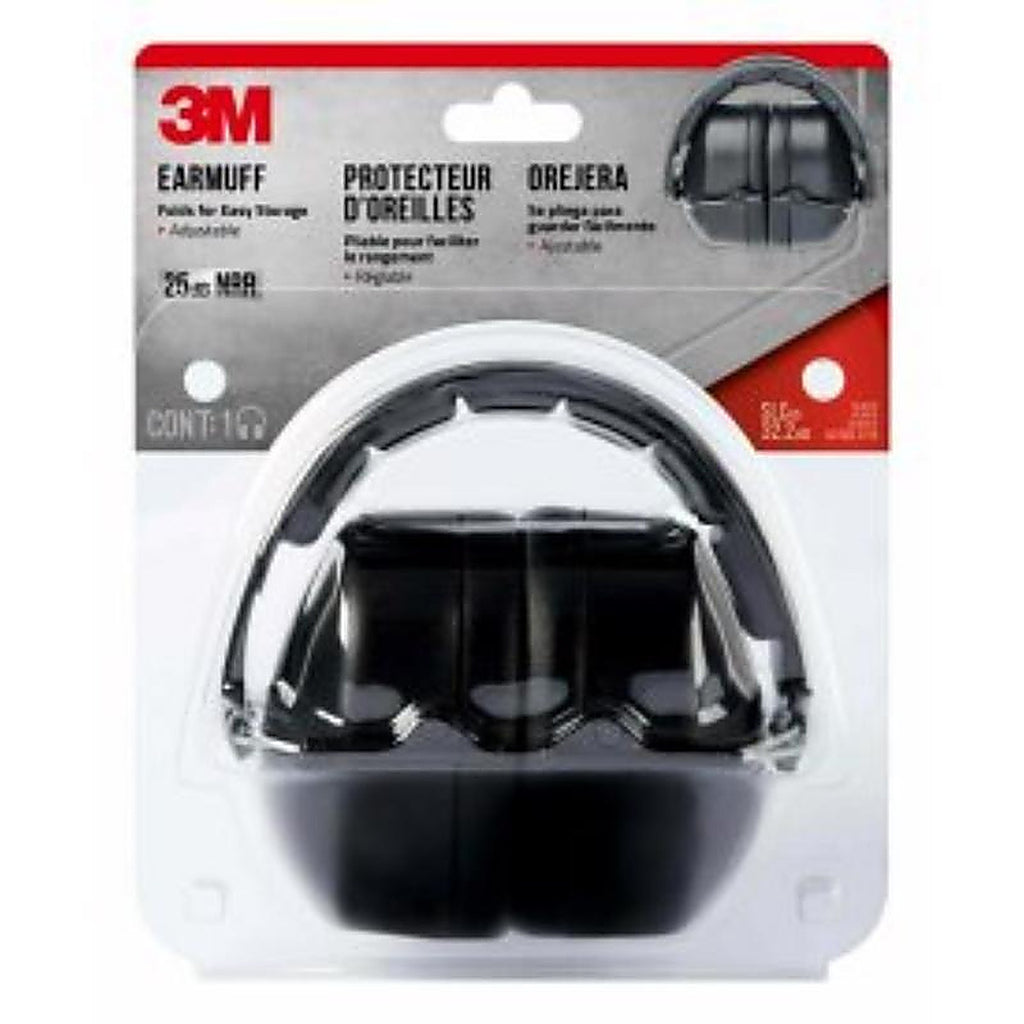 3M 90563H1-DC 25 dB Soft Foam Folding Earmuffs Black 1 pair
