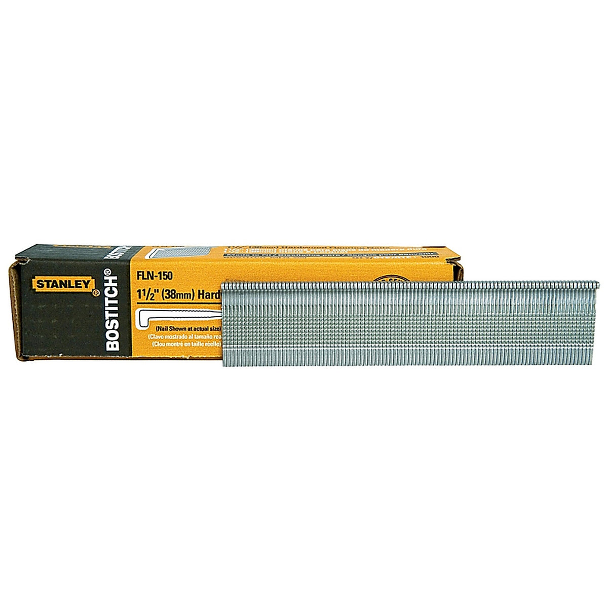 Bostitch - FLN-150 - 1-1/2 In. L X 15 Ga. Straight Strip Coated L Head Flooring Cleat Nails 1,000 Pack
