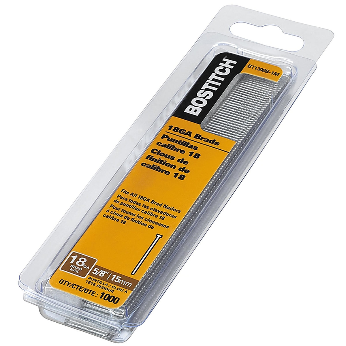 Bostitch - BT1300B-1M - 18 Ga. X 5/8 In. L Galvanized Steel Brad Nails 1000 Pack