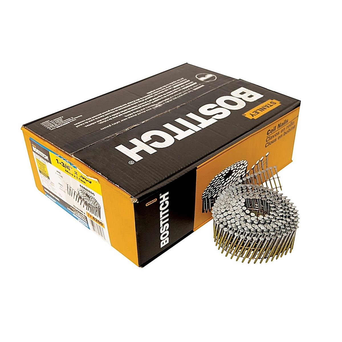 Bostitch - C10S120DG - 3 In. L X 11 Ga. Angled Coil Galvanized Framing Nails 15 Deg 2,700 Pack