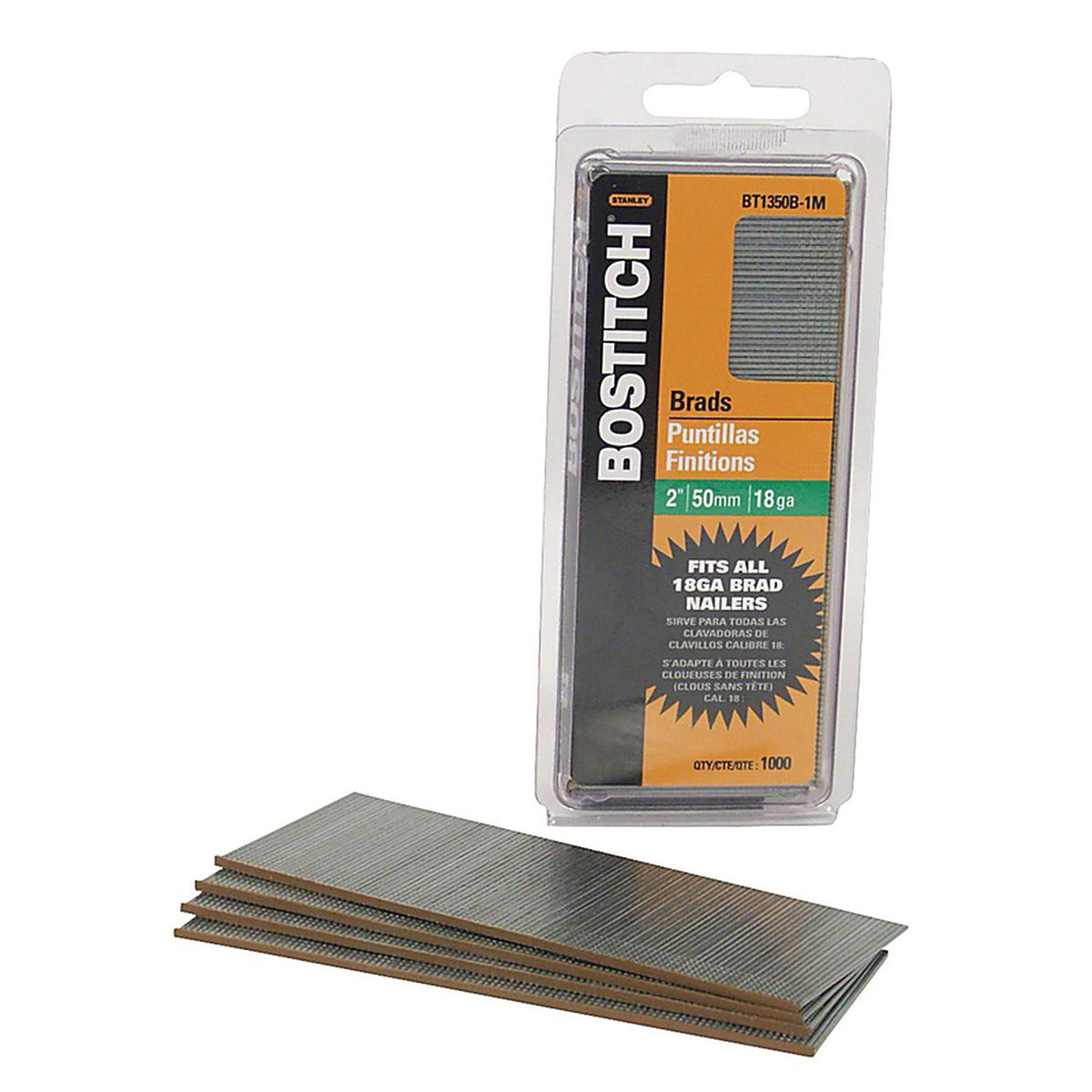 Stanley Bostitch BT1350B-1M 18 Ga. x 2 in. L Galvanized Steel Brad Nails 1000/Pack