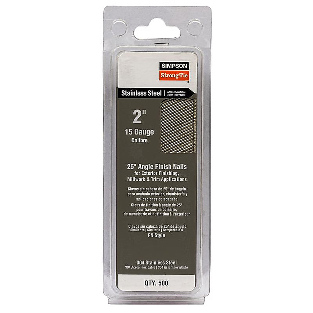Simpson Strong-Tie - S15N200FNB - 2 In. L X 15 Ga. Angled Strip Coated Nails 25 Deg 500 Pack