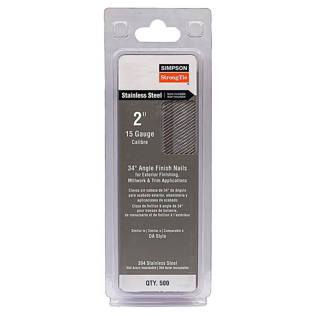 Simpson Strong-Tie - S15N200SFB - 2 In. L X 15 Ga. Angled Strip Coated Nails 500 Pack