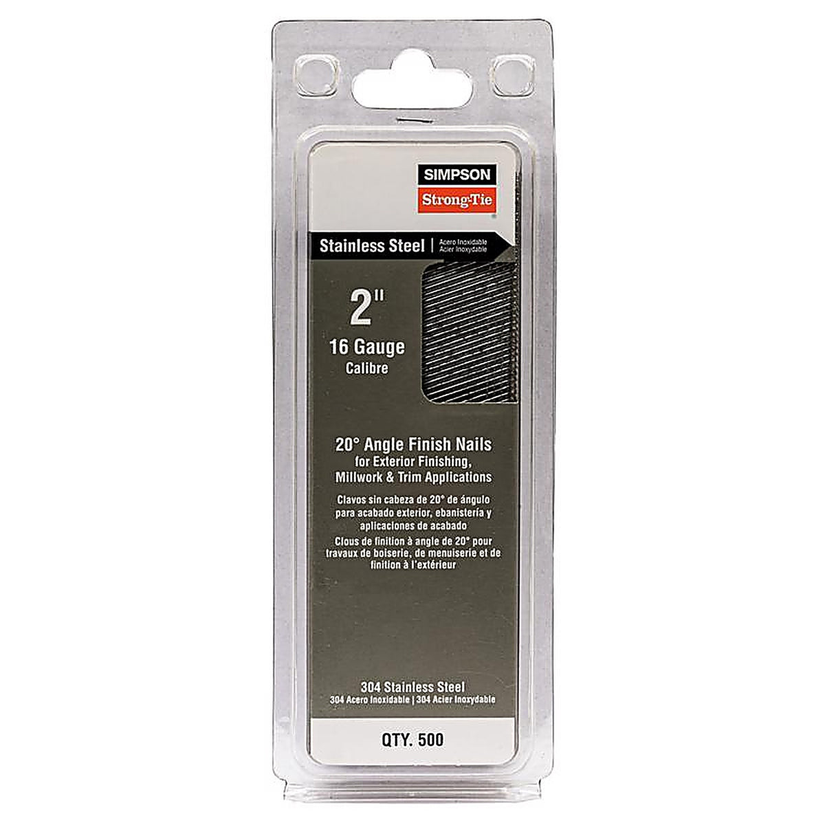 Simpson Strong-Tie - S16N200PFB - 2 In. L X 16 Ga. Angled Strip Coated Nails 20 Deg 500 Pack