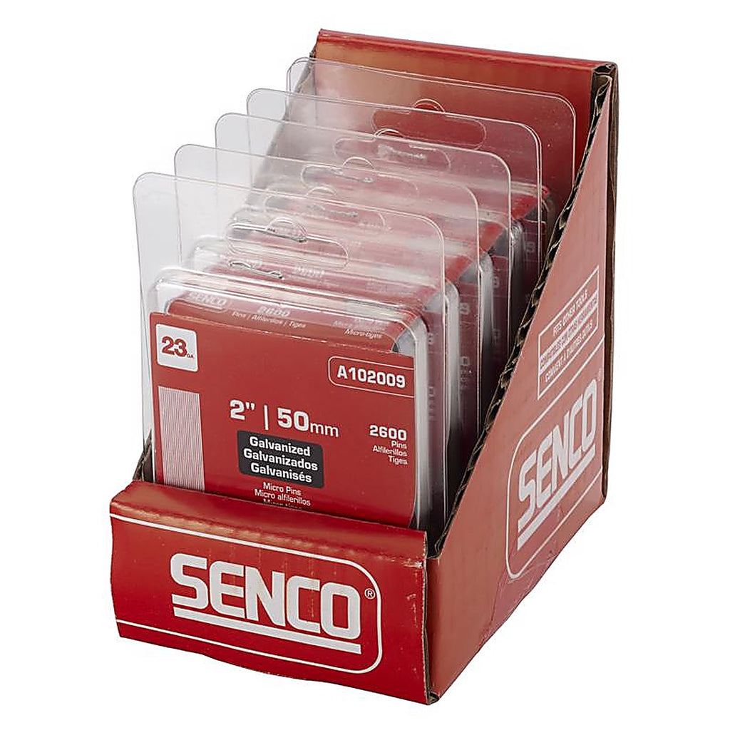 Senco A102009 2 in. 23 speed Straight Strip Micro Pins Smooth Shank