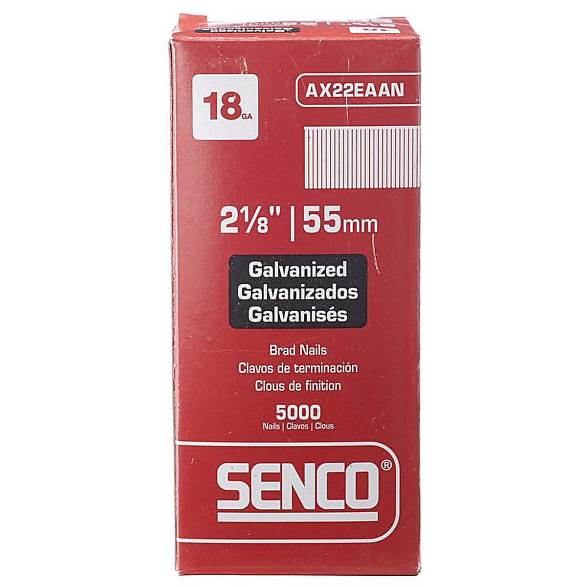 Senco - AX22EAAN - 18 Ga. X 2-1/8 In. L Galvanized Steel Brad Nails 5000 Pack