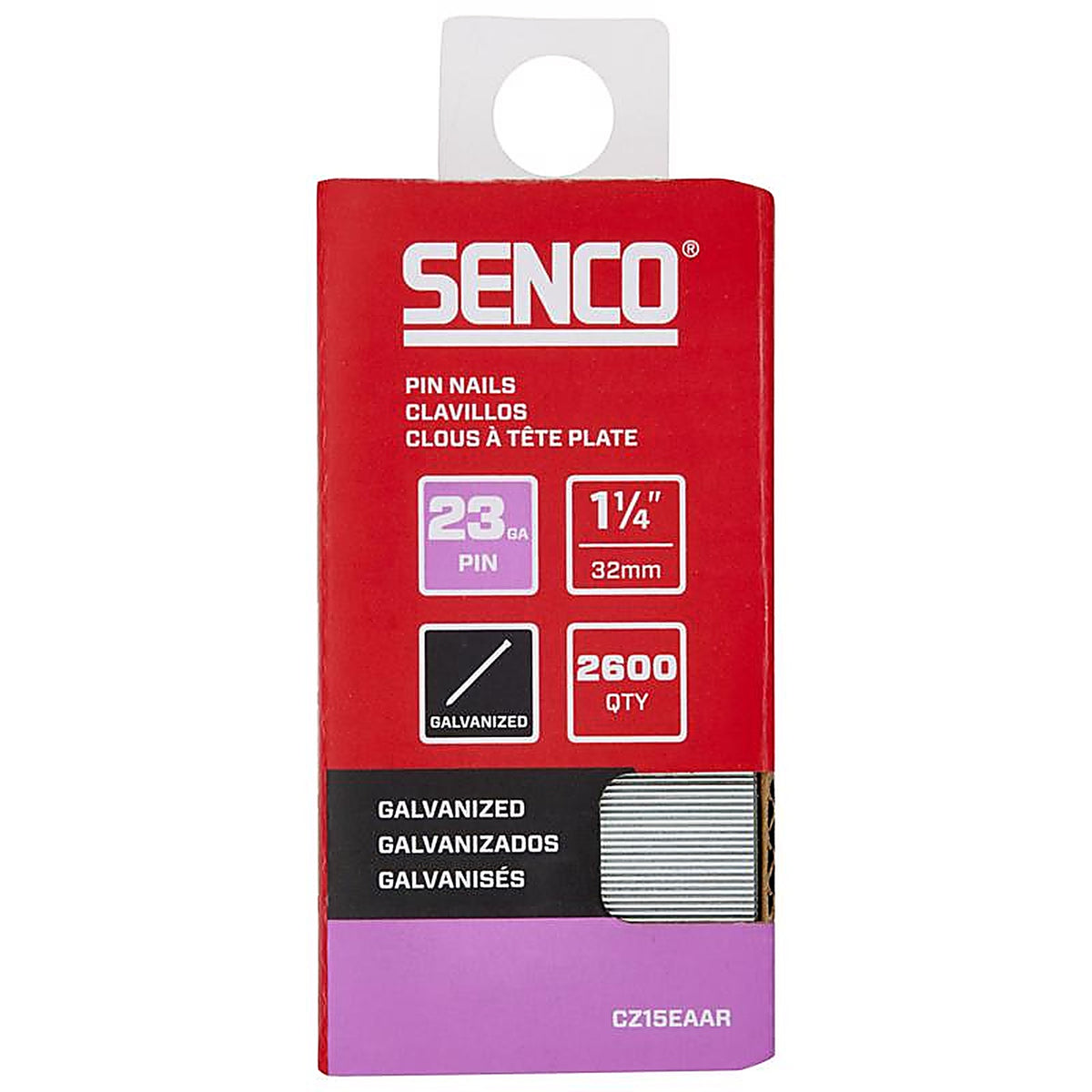 Senco A101259 1-1/4 in. 23 Ga. Straight Strip Micro Pins Smooth Shank 2,600/Pack