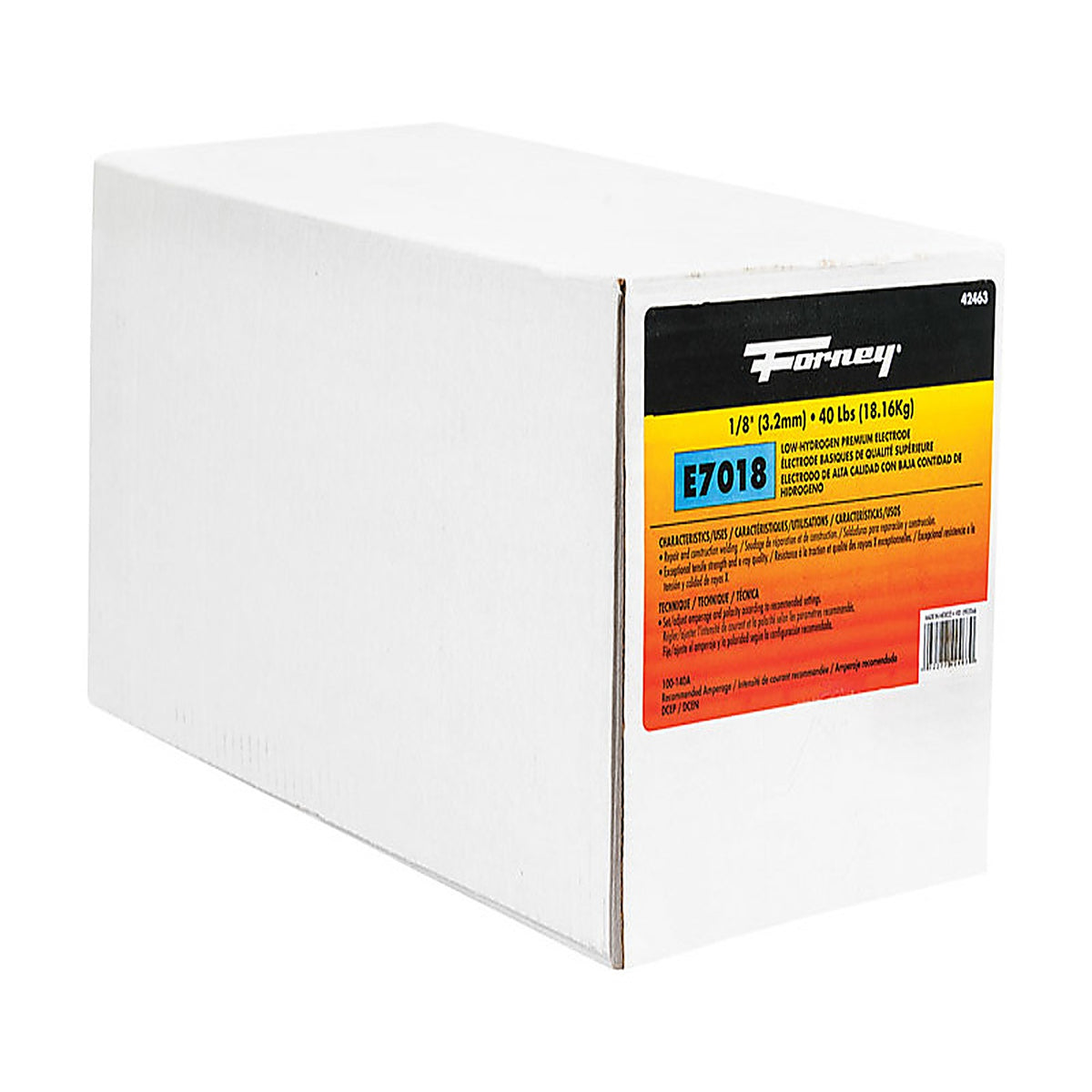 Forney 42463 1/8 in. D X 15 in. L E7018 Mild Steel Low-Hydrogen Welding Electrodes 84000 psi 40 lb