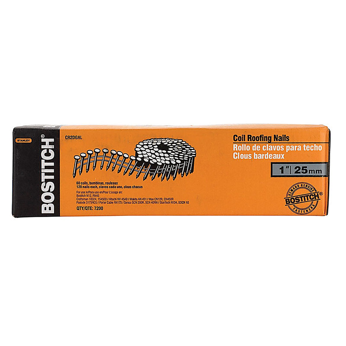 Stanley Bostitch CR2DGAL NAIL COIL ROOF 1in. BX7200