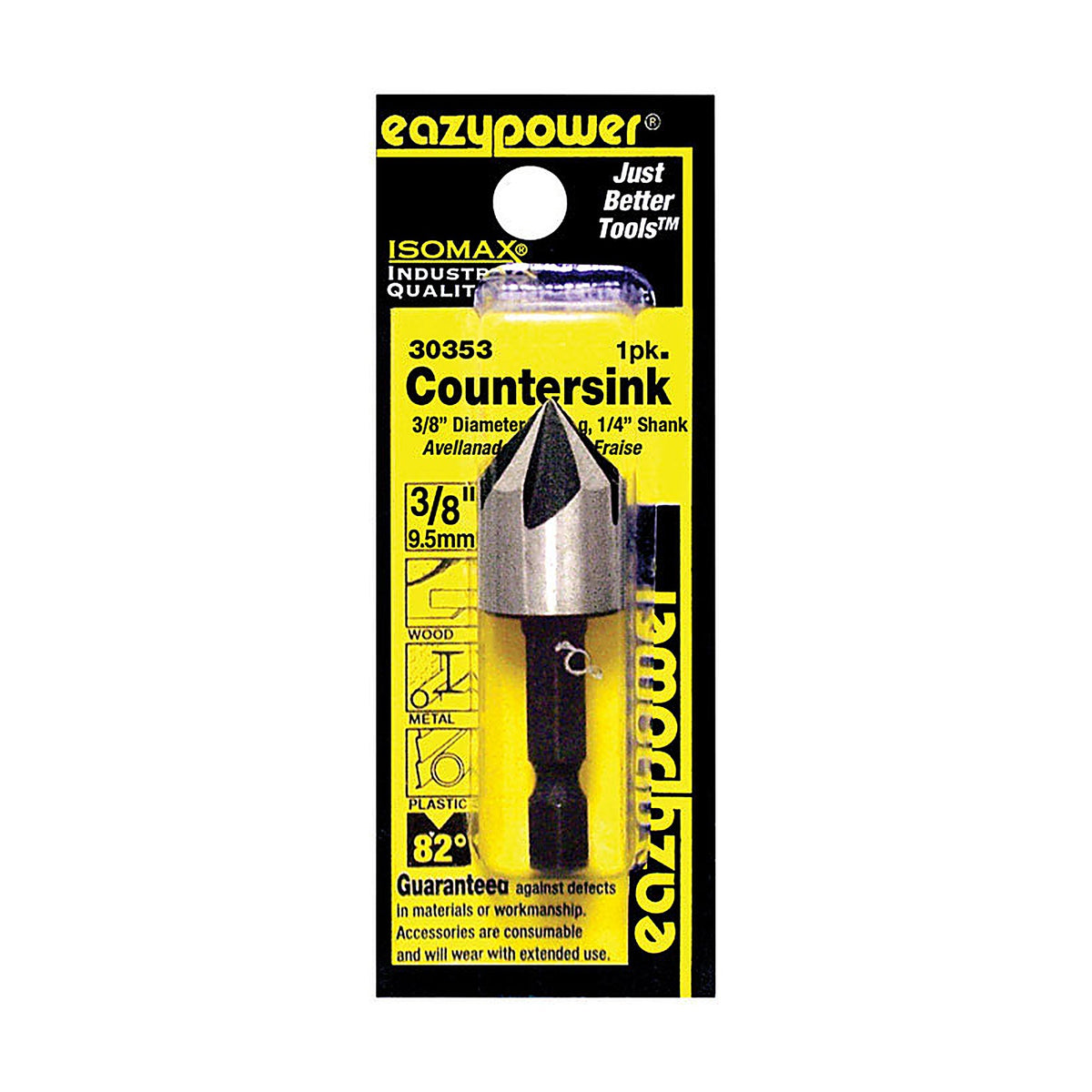 Eazypower - 30353 - Isomax 3/8 In. X 3/8 Inch D Tool Steel Countersink Countersink Bit 1 Piece