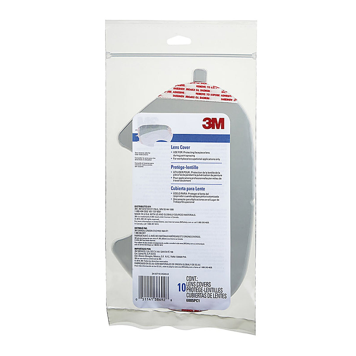 3M - 6885P10-C - Face Shield Lens Cover Clear Lens 10 Piece
