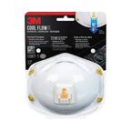 3M 8511HA1-C-PS Cool Flow N95 Sanding and Fiberglass Cup Disposable Respirator Pro-Series Valved White 1 pk