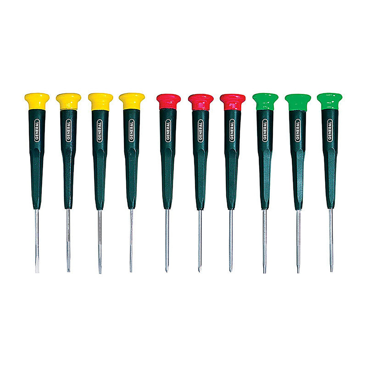 General - 690 - Multi-Bit Screwdriver Set 10 Piece