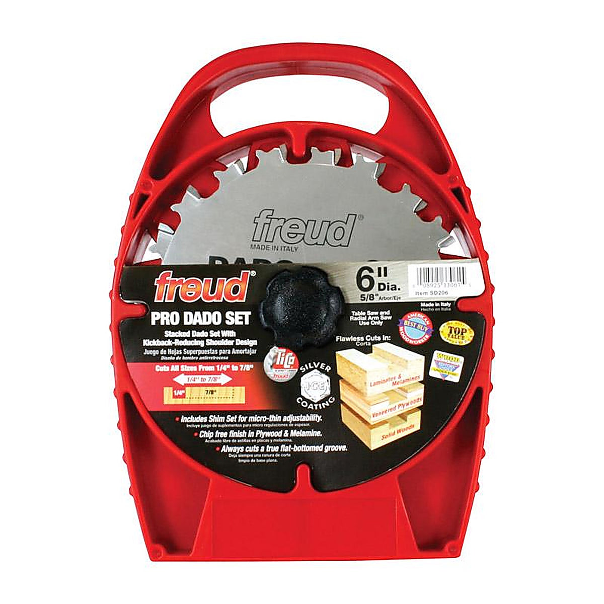 Freud SD206 6 in. D X 5/8 in. S Pro Carbide Dado Set 10 teeth 8 pk