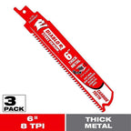 Diablo DS0608CF3 Steel Demon 6 in. Carbide Reciprocating Saw Blade 8 TPI 3 pk