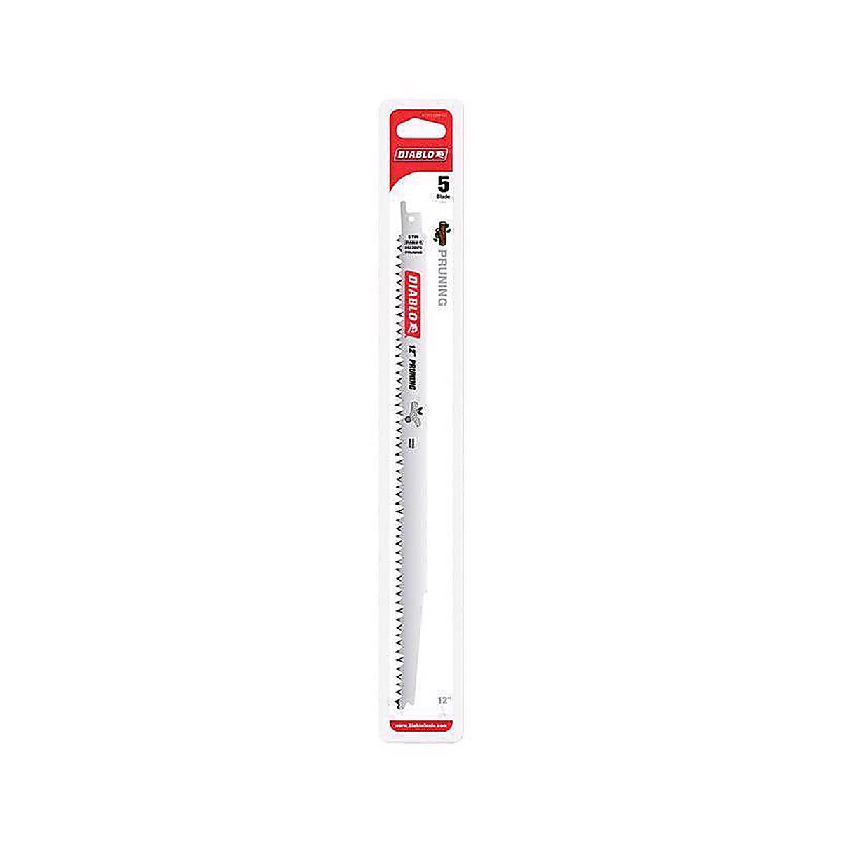 Diablo - DS1205FG5 - 12 In. Bi-Metal Fleam Grind Reciprocating Saw Blade 5 TPI 5 Pack