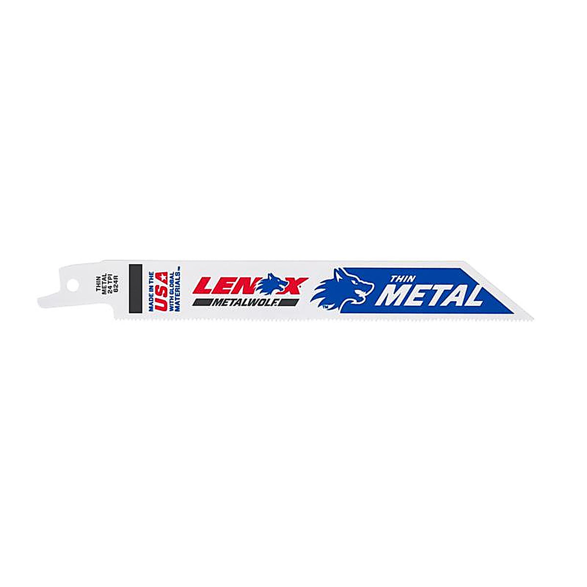 Lenox 20569S624R 6 in. Bi-Metal Reciprocating Saw Blade 24 TPI 1 pk