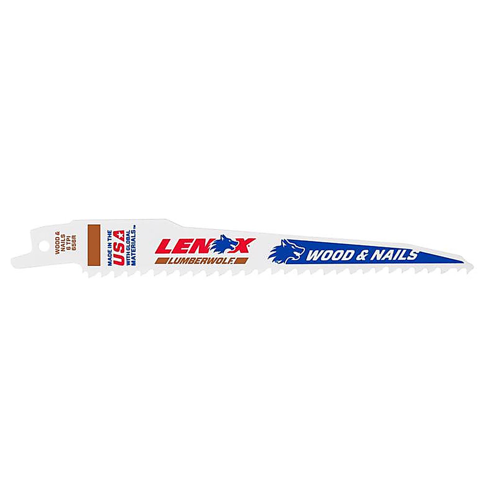 Lenox 20573S656R 6 in. Bi-Metal Reciprocating Saw Blade 6 TPI 1 pk